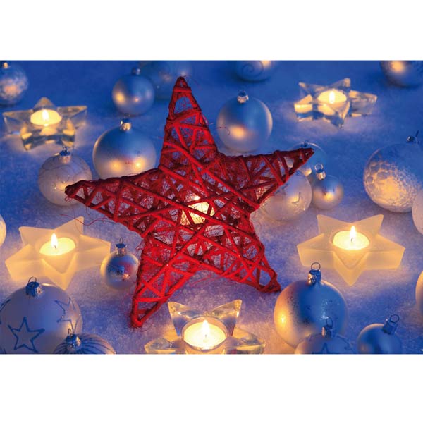 Grußkarte M Roter Stern