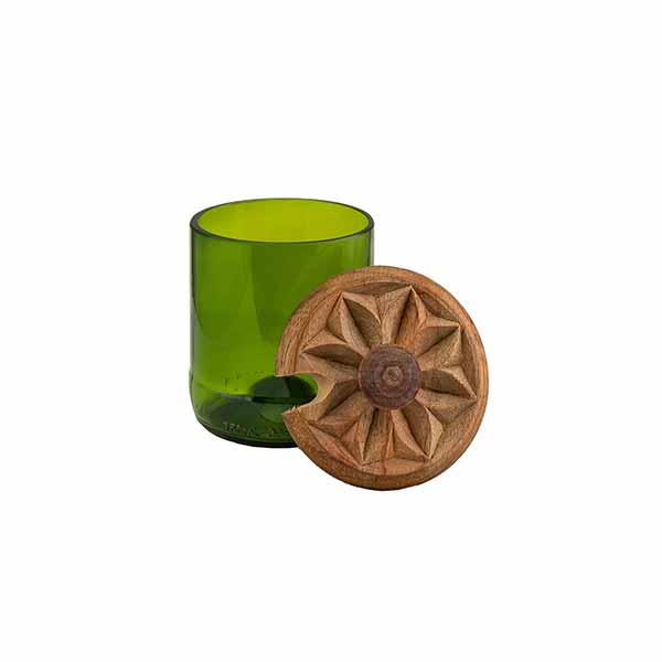 -31% Zuckerdose FLOWER grün, Weinflasche recycelt SONDERPREIS / CONTIGO Fairtrade Onlineshop