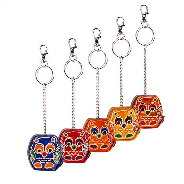 Schlüsselanhänger Eule Ziegenleder / CONTIGO Fairtrade Onlineshop