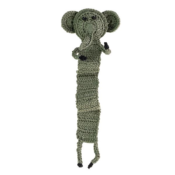 Lesezeichen ELEFANT gehäkelt, handgemacht, Baumwolle (Stückpreis)