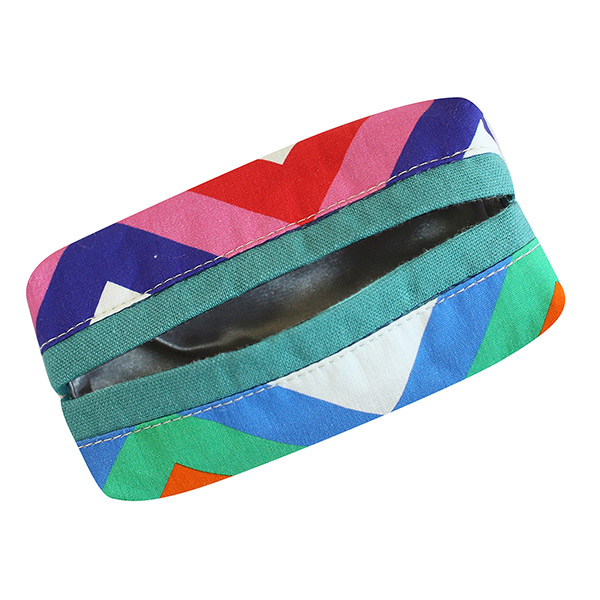 Taschentuchspender RAINBOW, bunt-petrol, Baumwolle / CONTIGO Fairtrade Onlineshop