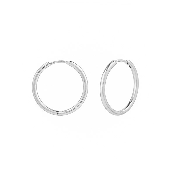 Creolen, Basic, 2,5 cm, Mix&Match, versilbert / CONTIGO Fairtrade Onlineshop