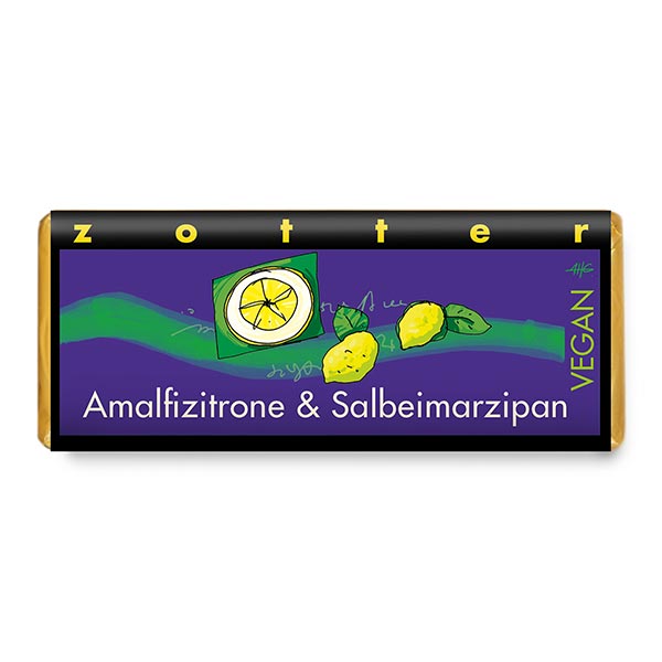 Zotter- Amalfizitrone & Salbeimarzipan 70g BIO, vegan