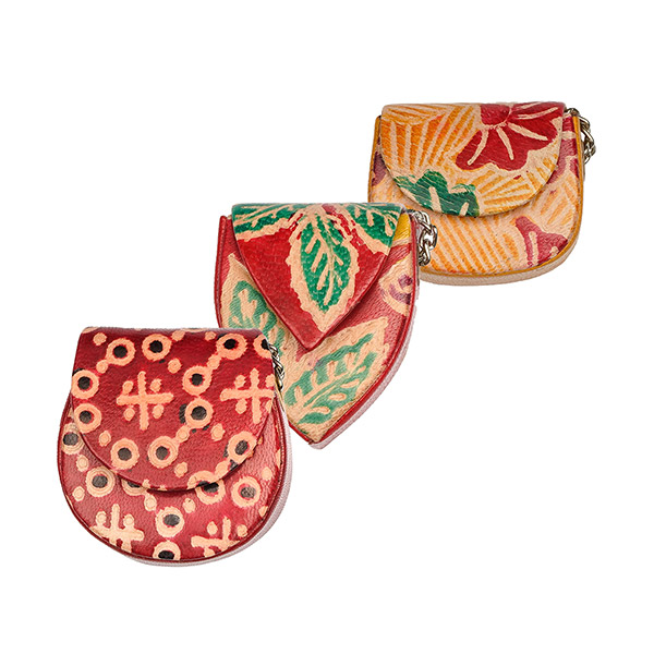 Schlüsselanhänger Minibörse SUNDRA (Stückpreis) Ziegenleder