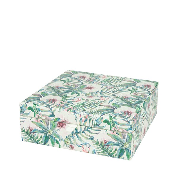 Schmuckkästchen mit Spiegel, groß, Palmengarten, Papier Schmuckkästchen mit Spiegel, groß, Palmengarten, Papier
