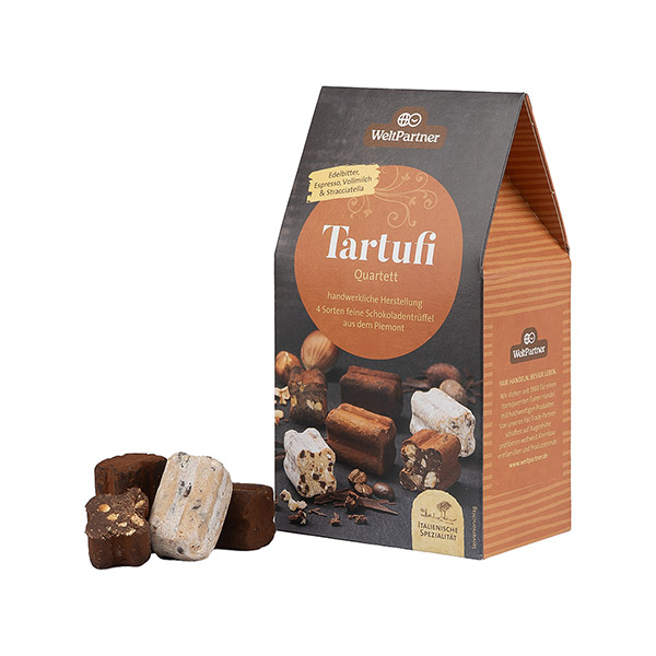 Tartufi Quartett, Schokoladentrüffel, 4 Sorten, 110g