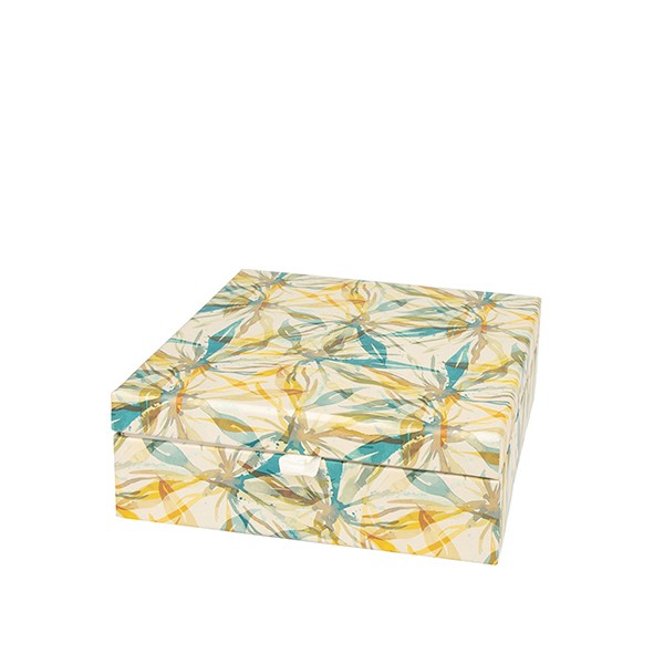 Schmuckkästchen mit Spiegel, groß, Palmenblätter, Papier Schmuckkästchen mit Spiegel, groß, Palmenblätter, Papier