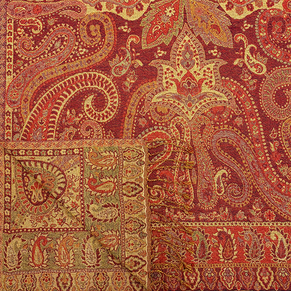 Wendestola LACE, orange-rot-curry-mix, 180x70cm Wolle / CONTIGO Fairtrade Onlineshop