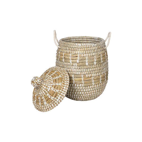 Wäschekorb 38cm KHULNA plus Deckel, Kaisagras / CONTIGO Fairtrade Onlineshop