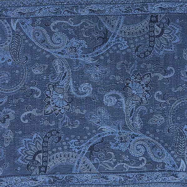 Schal PAISLEY, dunkelblau-hellblau-grau-mix, 190x54cm, Seide / CONTIGO Fairtrade Onlineshop