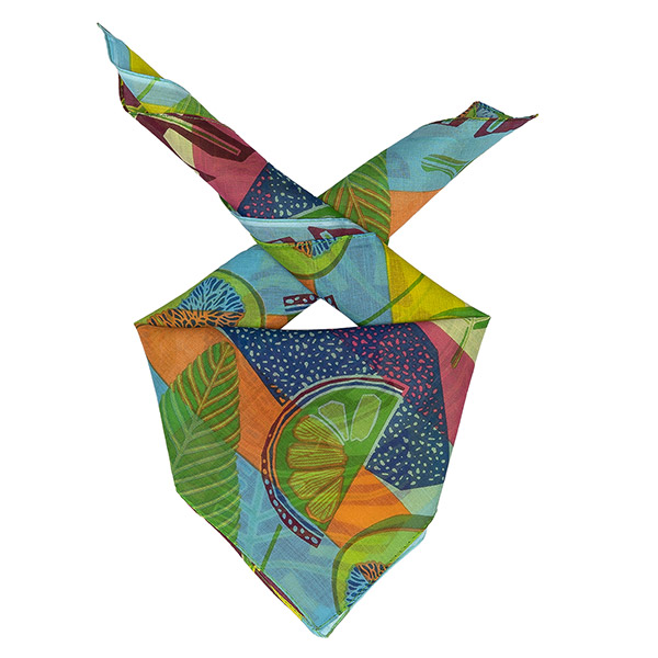 Bandana FRUITY MIX, 55 x 55 cm, 100 % Baumwolle (Bio), handgemacht