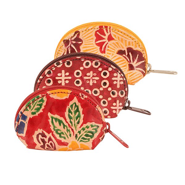 Münzbörse gerundet SUNDRA (Stückpreis) Ziegenleder