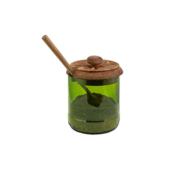 -31% Zuckerdose FLOWER grün, Weinflasche recycelt SONDERPREIS / CONTIGO Fairtrade Onlineshop