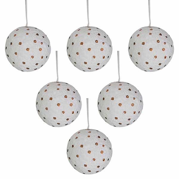 6er-Set Dekokugeln, kiesel 5cm, Upcycling SONDERPREIS / CONTIGO Fairtrade Onlineshop