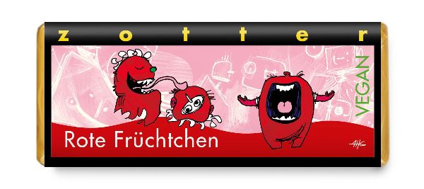 Zotter Rote Früchtchen 70g BIO, vegan