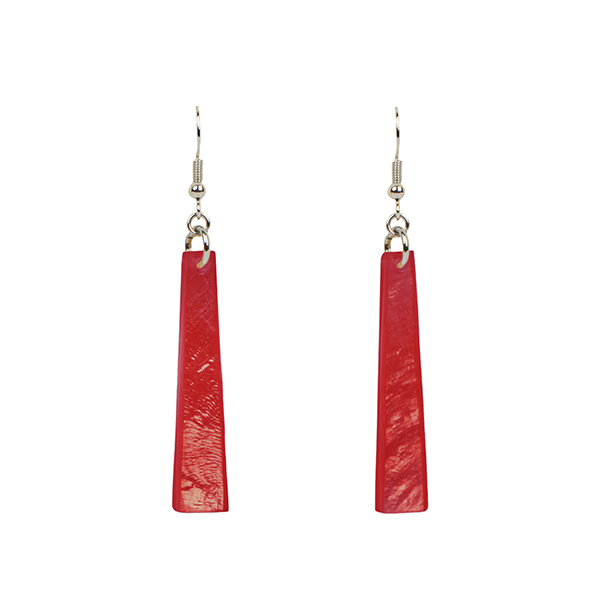 Ohrringe STICKS rot, Capiz