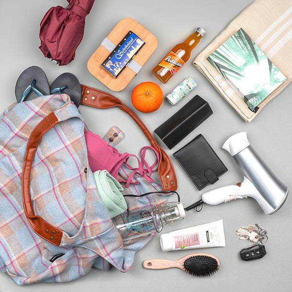 Tasche HOBOBAG DUBLIN, weinrot-weiß Flanell, Wollmix / CONTIGO Fairtrade Onlineshop