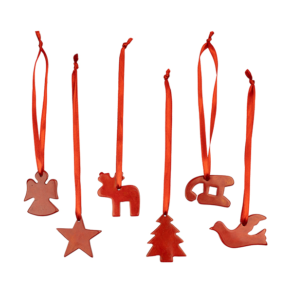Anhänger CHRISTMAS rot, Speckstein / CONTIGO Fairtrade Onlineshop
