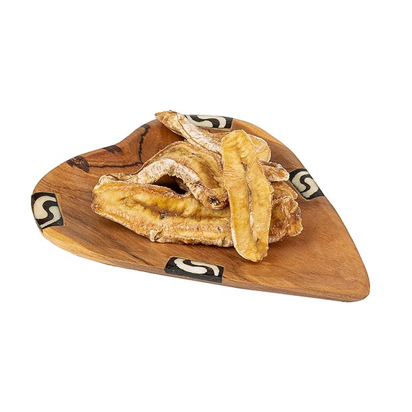 Teller flach HERZ 14cm mit BONE, Olivenholz / CONTIGO Fairtrade Onlineshop