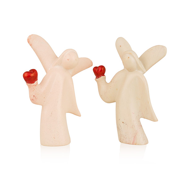 Figur ENGEL MIT HERZ 15cm, Speckstein (Stückpreis)