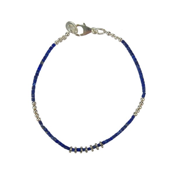 Armband FILIGRAN Lapislazuli- und Silberperlen