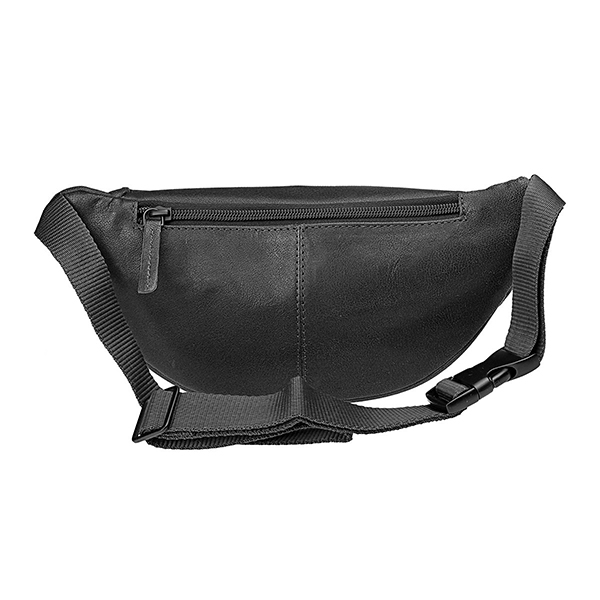 Gürteltasche SPORTY schwarz, Ziegenleder / CONTIGO Fairtrade Onlineshop