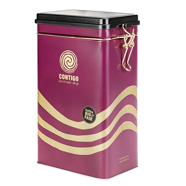 Kaffeedose CONTIGO 500g matt Magenta-Gold