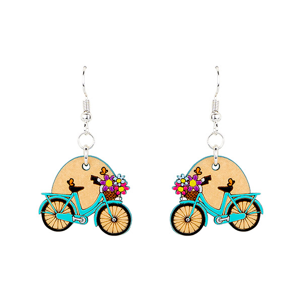 Ohrringe BLUMEN RAD, Flaschenkürbis / CONTIGO Fairtrade Onlineshop