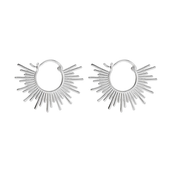 Ohrringe Sonne BOHO, versilbert / CONTIGO Fairtrade Onlineshop