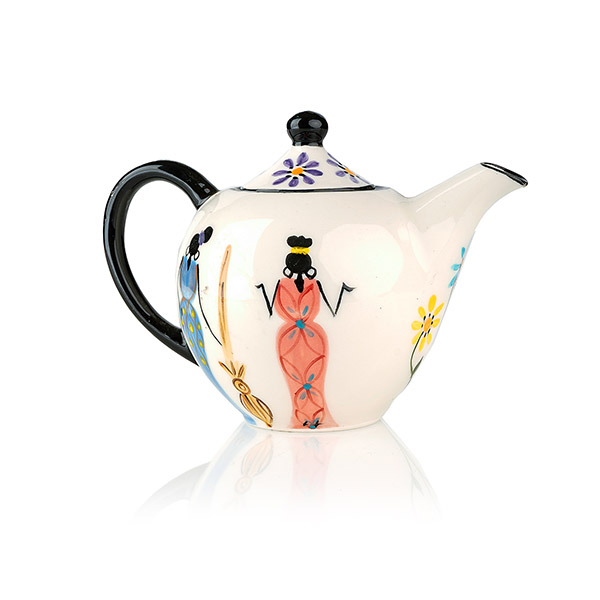 Teekanne klein AFRICAN LADIES Keramik, Kapula / CONTIGO Fairtrade Onlineshop