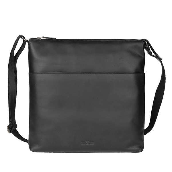 Handtasche SAMIA schwarz, Rindsleder