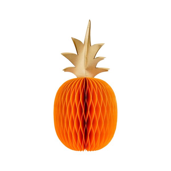 Party-Dekoration ANANAS orange 54cm, Origami SONDERPREIS