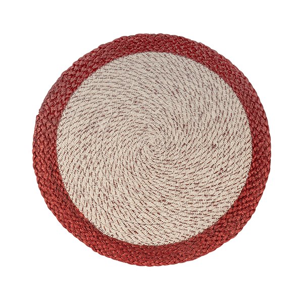 Tischset 38cm RED RONDA, Jute