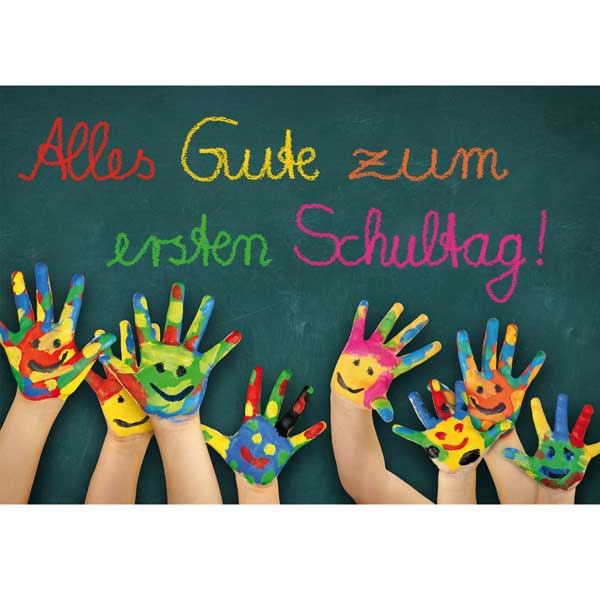 Grußkarte M Alles Gute zum ersten Schultag