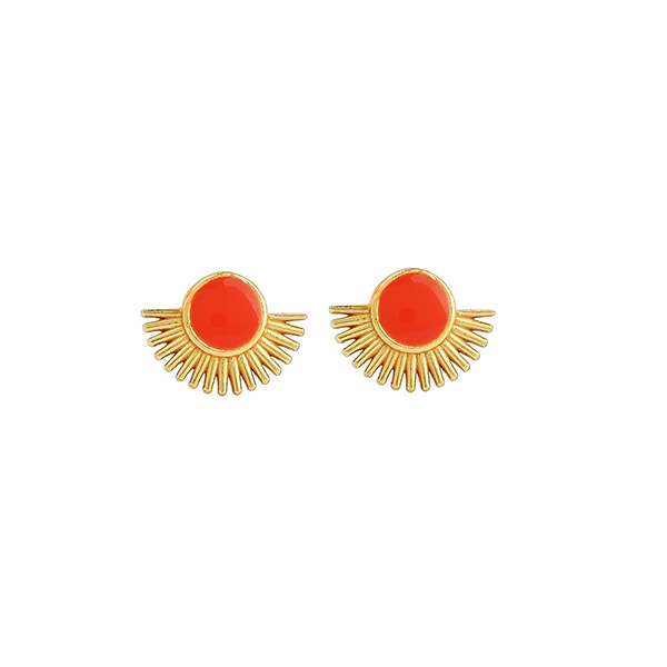 Ohrstecker SUNSET, 22K vergoldet / CONTIGO Fairtrade Onlineshop