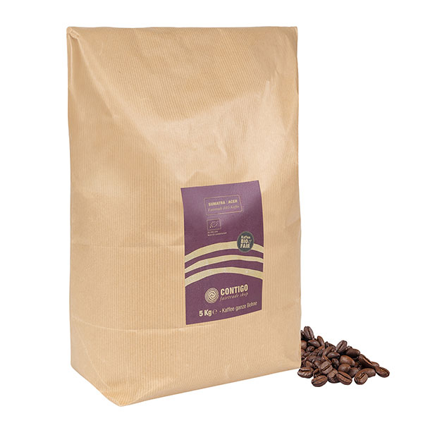 Bohne Indonesien Sumatra  BIO 5 Kg Tüte / CONTIGO Fairtrade Onlineshop