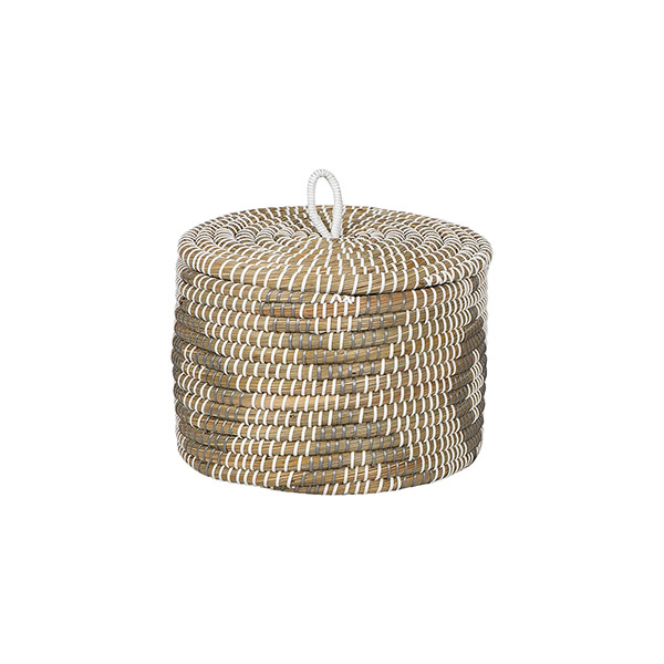 Aufbewahrungskorb 30x20cm DIAMOND flacher Deckel, Kaisagras / CONTIGO Fairtrade Onlineshop