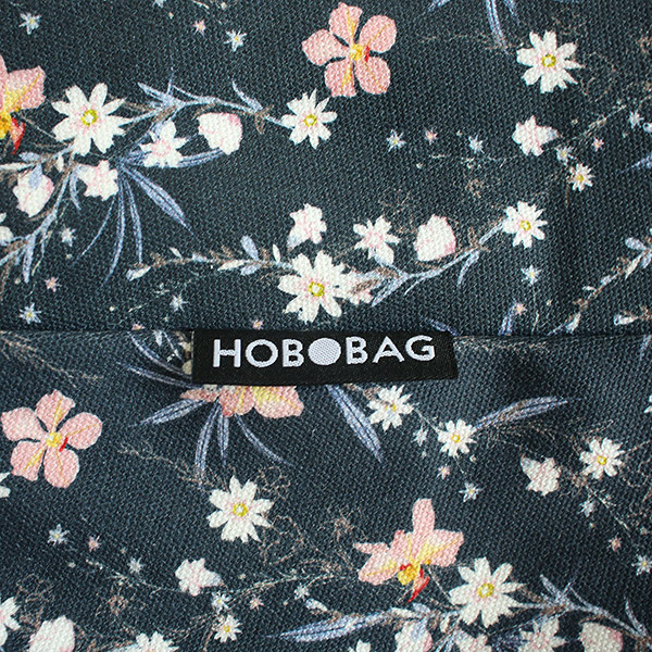 Tasche HOBOBAG MILLEFLEUR, nachtblau, Baumwollcanvas / CONTIGO Fairtrade Onlineshop