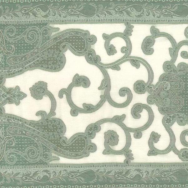 Wendestola LACE, celadon-taupe-weiß, 180x70cm Wolle / CONTIGO Fairtrade Onlineshop