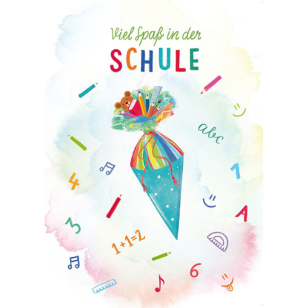 Grußkarte M Viel Spaß in der Schule Grußkarte M Viel Spaß in der Schule