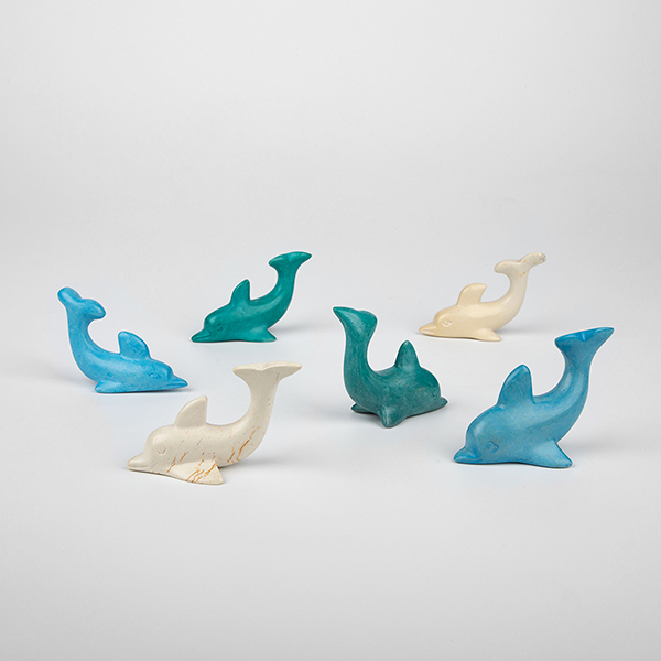 Delfin BENNI 7cm, Speckstein / CONTIGO Fairtrade Onlineshop