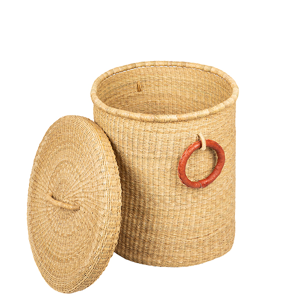 Bolga Wäschekorb 48cm NATURE, Steppengras / CONTIGO Fairtrade Onlineshop