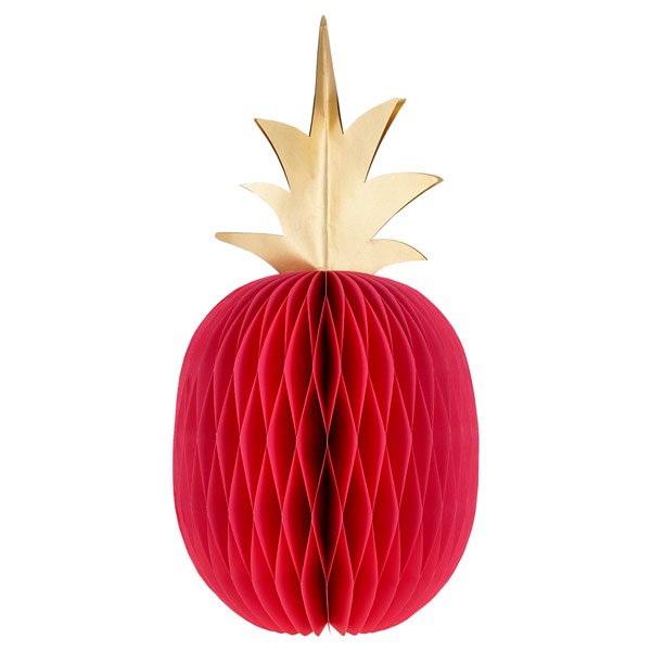 -45% Party Dekoration ANANAS pink 67cm, Origami SONDERPREIS -45% Party Dekoration ANANAS pink 67cm, Origami SONDERPREIS
