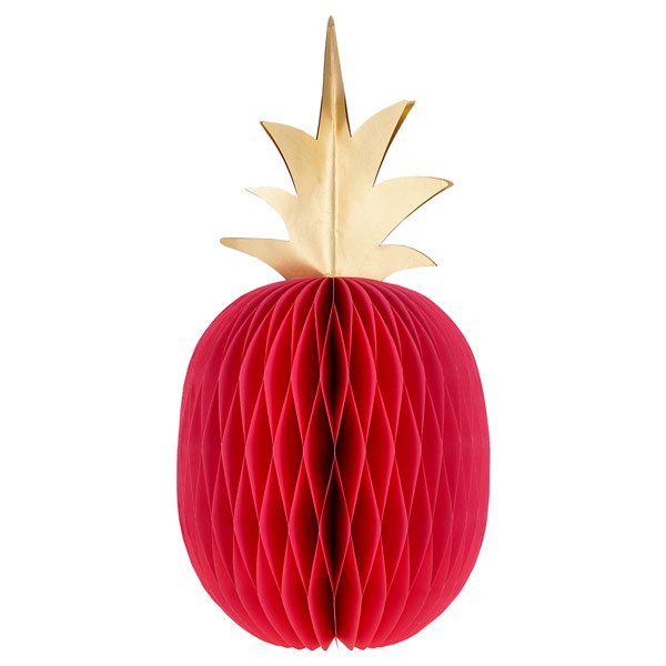 Party Dekoration ANANAS pink 67cm, Origami SONDERPREIS