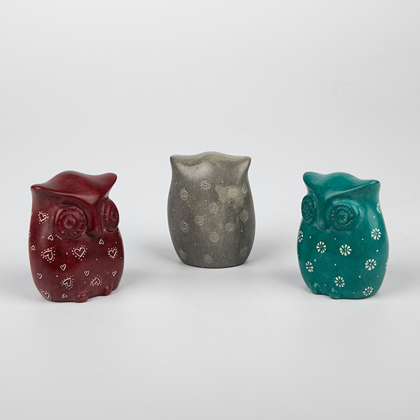 Eule Frans 7cm, Speckstein / CONTIGO Fairtrade Onlineshop