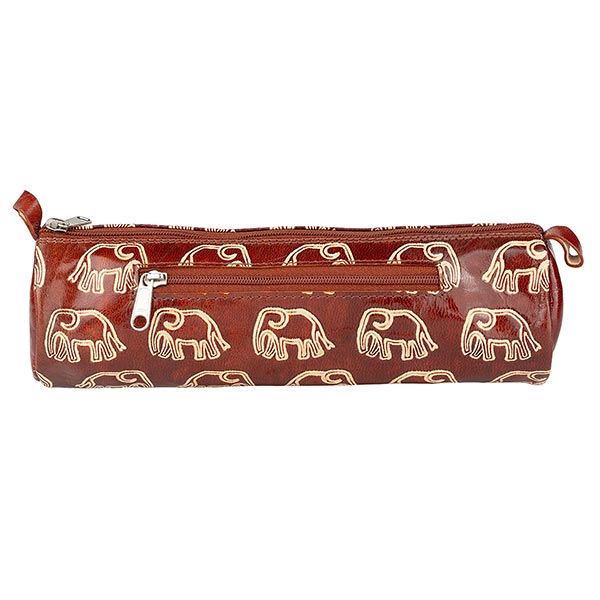 Stiftetasche Jumbo 22x6cm ELEFANT, Ziegenleder / CONTIGO Fairtrade Onlineshop