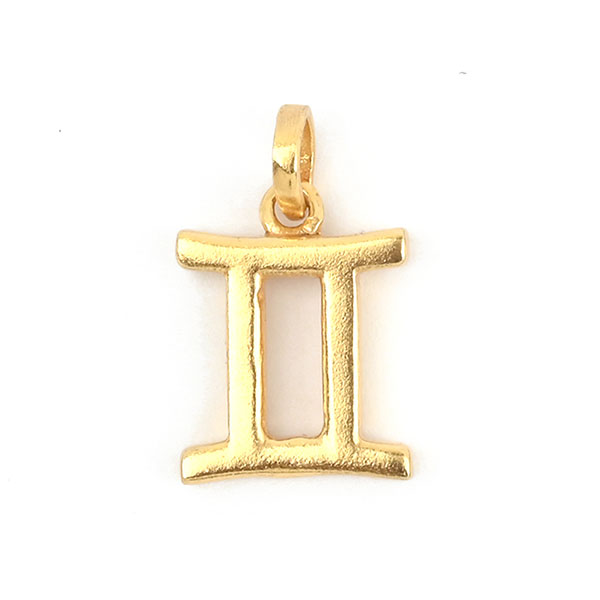 Anhänger, Sternzeichen, Mix&Match, 22K vergoldet, Zwillinge Anhänger, Sternzeichen, Mix&Match, 22K vergoldet, Zwillinge