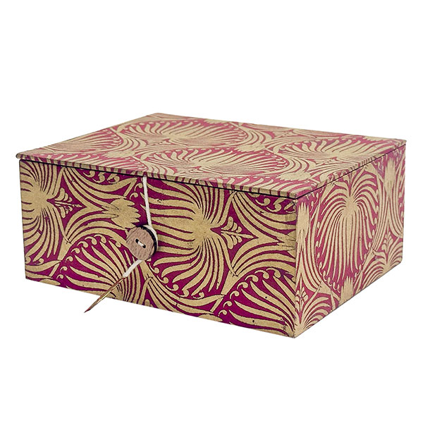 Dekobox, Geschenkbox ONION LOTUS beere-gold, groß, Loktapapier