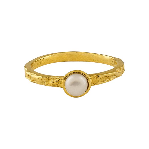 Ring PEARL, Silber vergoldet
