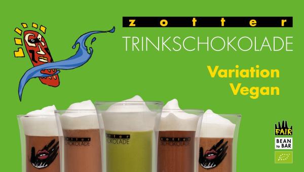 Zotter Trinkschoko Variation Vegan 5x22g BIO, vegan